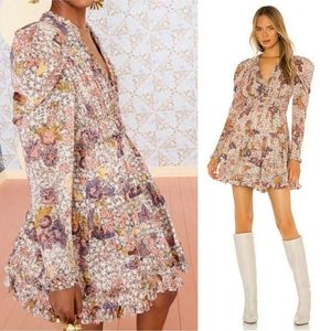 Ulla Johnson Julie dress Mini Floral Long Puff-Sleeve size 4